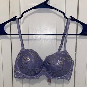 Victoria's Secret Lavender and Silver Lace Bra